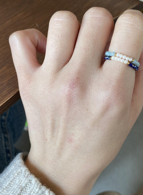 韩国进口饰品 小众ins风鱼线戒指 百搭简约 松紧指环女