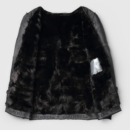 冬季新款水貂内胆皮毛一体男中老年头层绵羊皮真皮皮衣父亲外套厚 - 图2