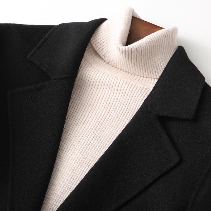 双面呢男长款过膝冬季大衣腰带休闲妮子风衣修身毛尼外套非羊绒潮,淘宝优惠券,粉丝福利购,淘宝优惠卷