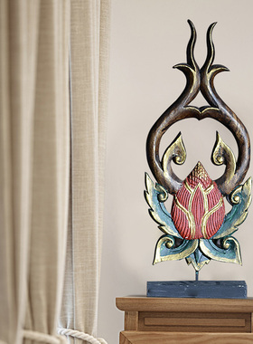 异丽玄关客房实木纳财装饰摆件