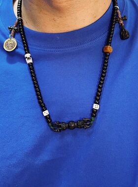 藏区天铁品质金刚杵椰蒂原创设计护佑平安脖挂项链