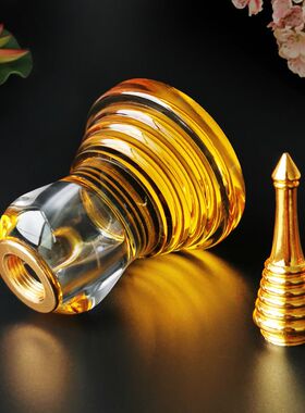 黄水晶舍利塔供塔摆件纯铜小号菩提塔装藏经文舍利甘露丸家居用品