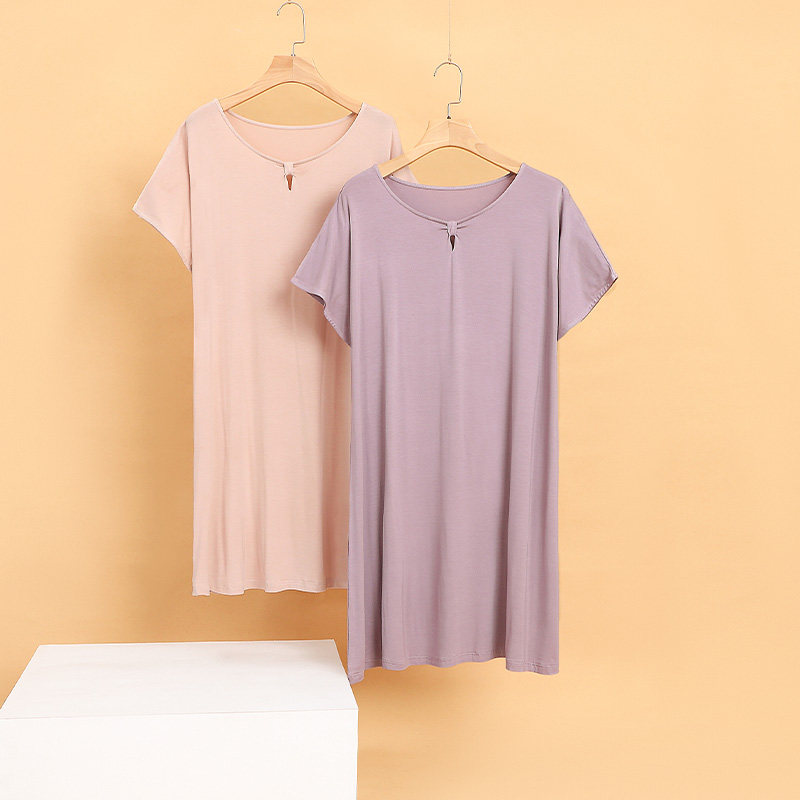 莫代尔睡裙女士2023年新款居家裙子 芬颜睡裙