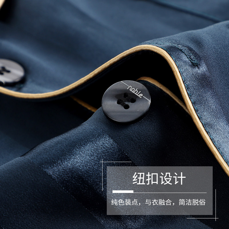 夏季冰丝男士短袖短裤套装仿真睡衣 芬颜睡衣/家居服套装