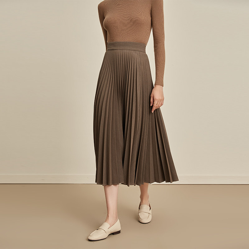 阿cir百褶中长款高腰2020半身裙 circlofy服饰半身裙