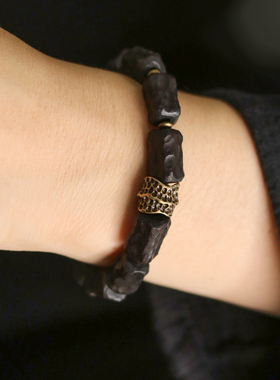 原创肌理黑檀木百搭古风饰品手串