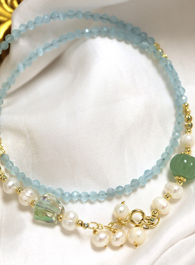 新中式设计感夏日原创手作锁骨链