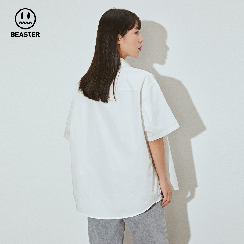 beaster经典鬼脸小恶魔美式潮衬衫 beaster衬衫