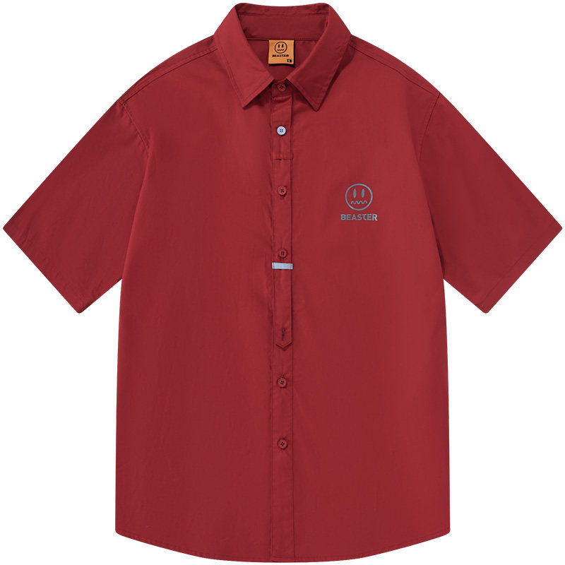 beaster经典鬼脸小恶魔美式潮衬衫 beaster衬衫