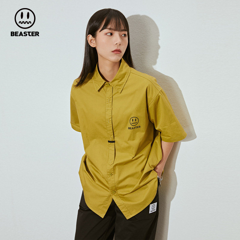 beaster经典鬼脸小恶魔美式潮衬衫 beaster衬衫