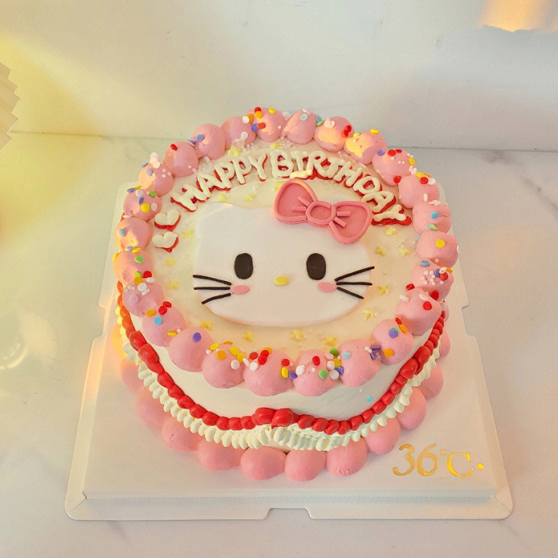 蛋糕装饰蓝胖子KT猫happybirthday软胶摆件儿童生日烘焙装扮插件 - 图1
