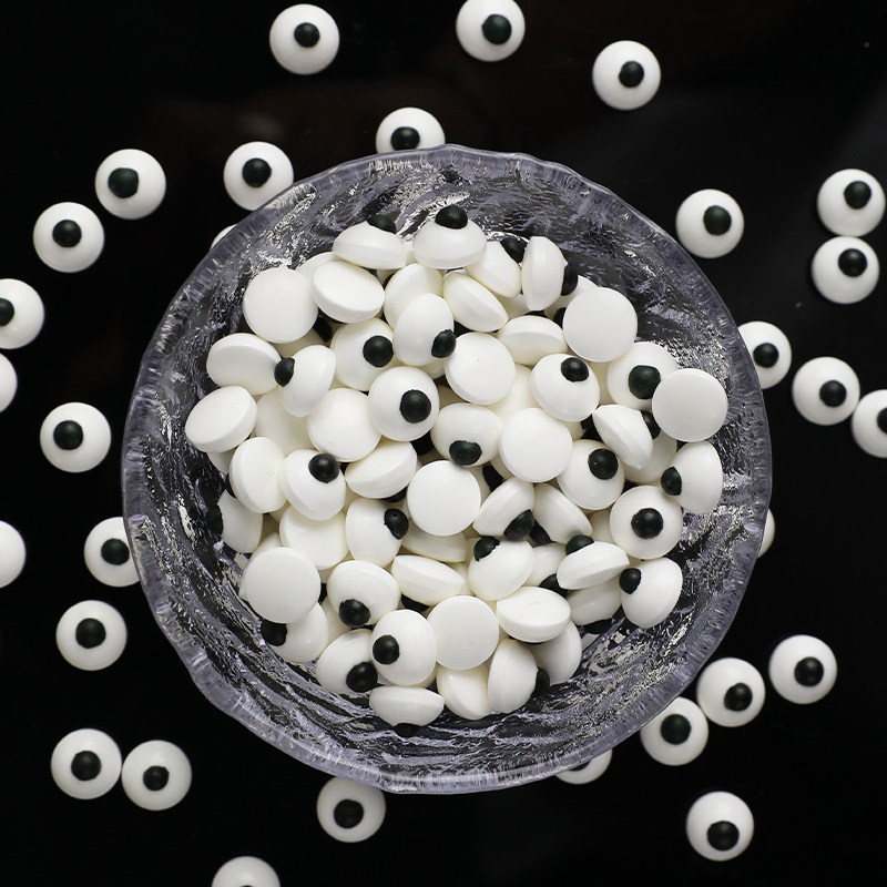 万圣节眼睛糖珠烘焙蛋糕装饰搞怪彩色大小眼珠蛋糕摆件甜品台装饰