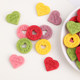 Happy Birthday in English Colorful Hollow Love Shape Cookie Cake Decoration Mousse Dessert Ice Cream Decoration