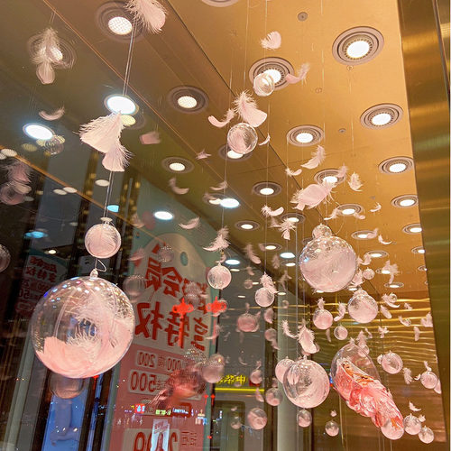 珠宝店铺橱窗装饰创意透明塑料球商场服装场景氛围布置幼儿园吊饰 - 图2