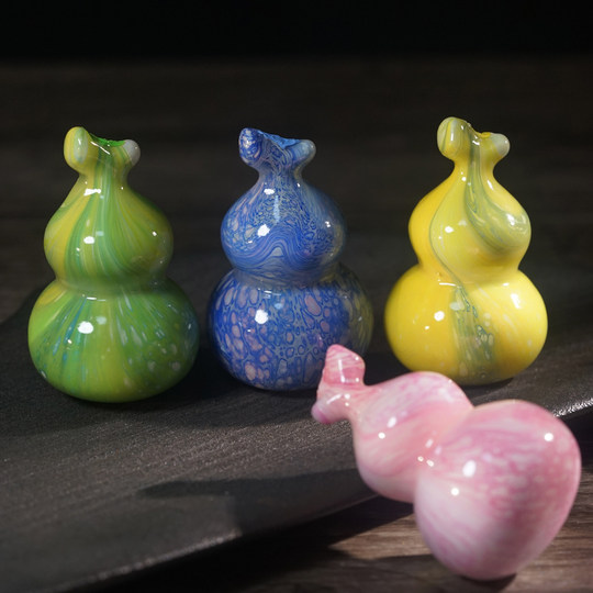 大漆漂漆葫芦文玩diy挂件挂饰手把件摆件编织流苏国潮工艺小件