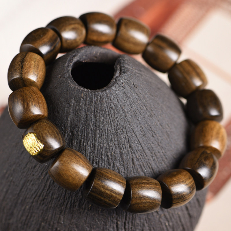 菩萨棋沉香木直切珠手串手链佛珠镶五条悟经文男女款文玩念珠手饰,淘宝优惠券,粉丝福利购,淘宝优惠卷