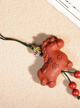 合香珠小马挂件马上有钱花香香味创意包挂文玩装饰品新年红色挂饰