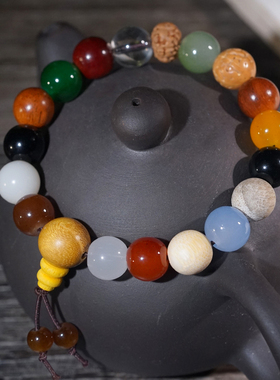 十八籽灵隐手串男女款杭州18籽手链正品多宝菩提子佛珠文玩念珠