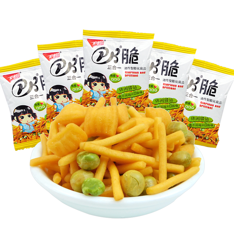 五味园pk脆怀旧薯条点心面麻辣烫好吃不贵休闲膨化食品零食大礼包 - 图1