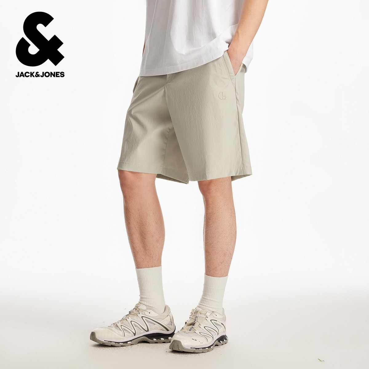 杰克琼斯冬松紧抽绳腰头潮流时尚简约舒适百搭基础宽松短裤男装,淘宝优惠券,粉丝福利购,淘宝优惠卷