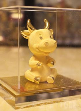 正品绒沙金十二生肖送牛件礼祝福创意家居饰品摆工艺礼品摆设生日