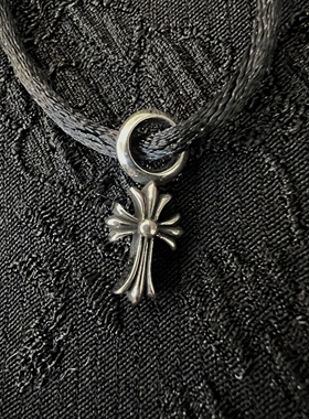 克罗手绳红绳黑绳挂坠手链实心纯银不过敏情侣本命年红绳s925银