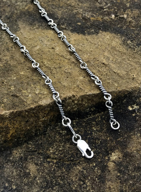 手工制作竹节项链做旧细款