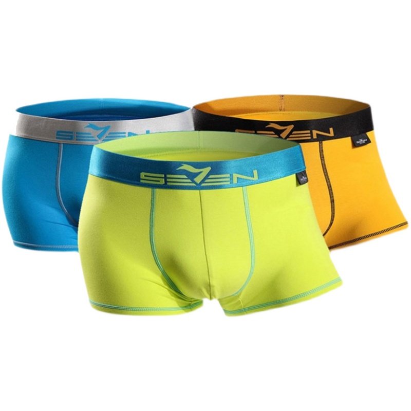 柒牌男装男士纯棉内裤透气四角短裤平角全棉抗菌宽松裤衩三件装,淘宝优惠券,粉丝福利购,淘宝优惠卷