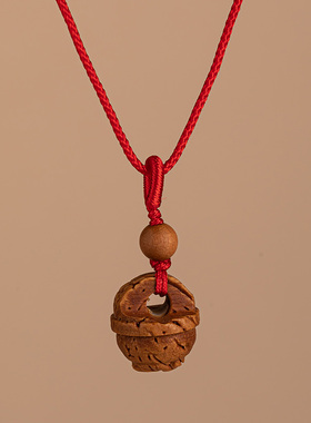 男女通用桃木保平安挂脖吊坠