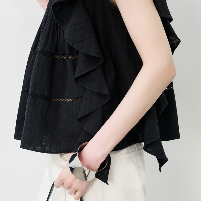 NEELLY Nali Shopping Mall's new summer style franced sleeveless babydoll shirt for women, loose skin-friendly.