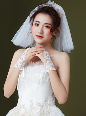 韩式简约婚纱礼服新娘蕾丝演出