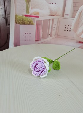 玫瑰花向日葵编织花手工钩针仿真花毛线花朵成品情人节教师节礼物