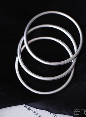 正品999传足手镯古法承手镯 款磨砂 克价亲们自己对比银 女款纯银