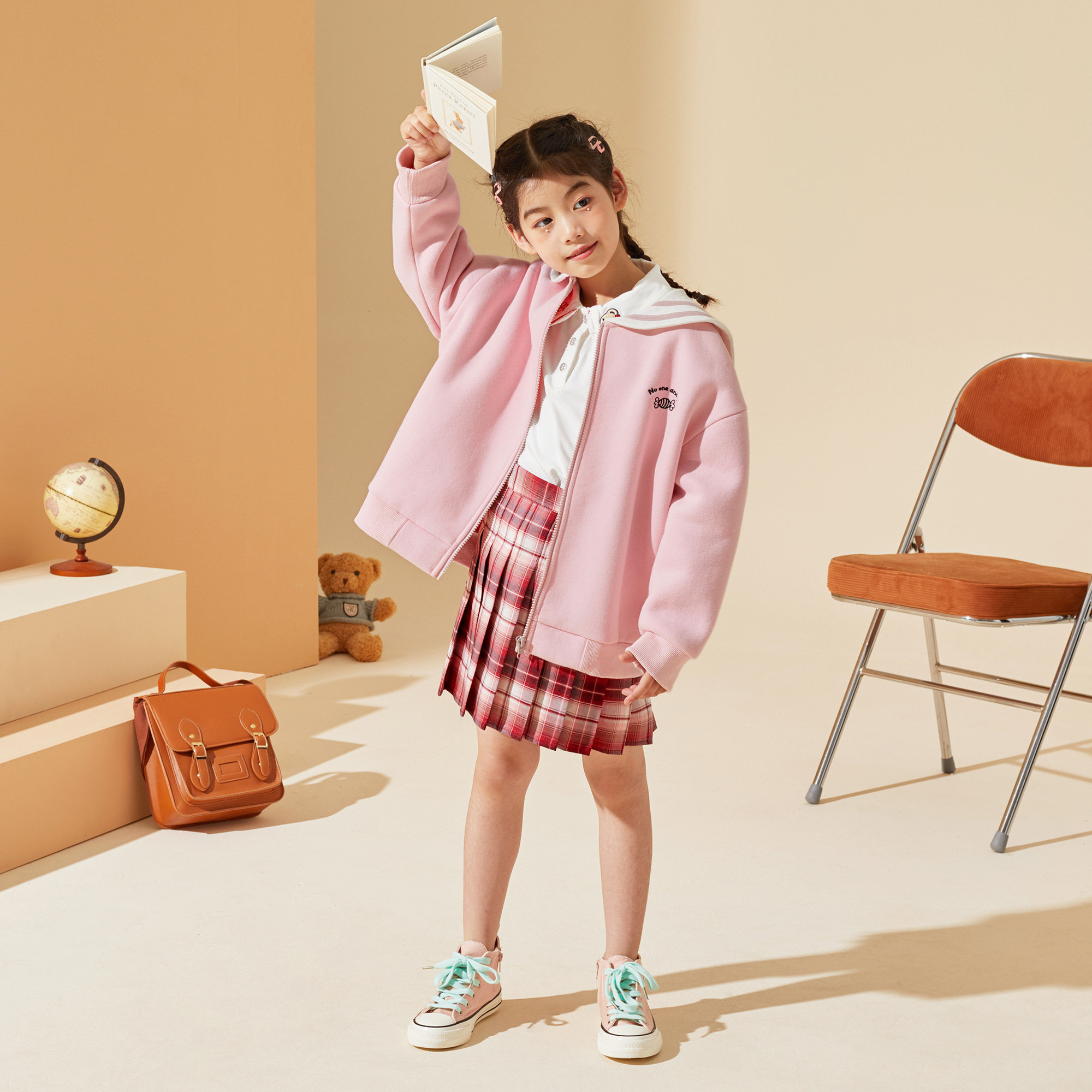 唐狮童装21新款女童中大童加绒卫衣 tonlionkids普通外套