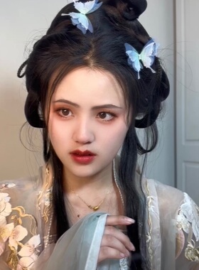 绢纱头饰汉服古风超仙