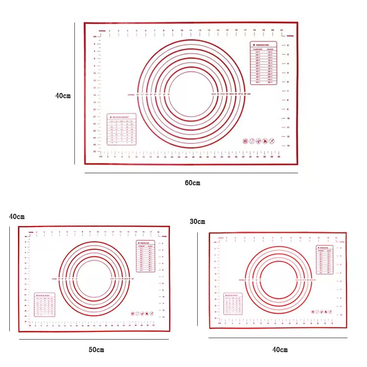 烘焙工具大中小号硅胶揉面垫耐高温防滑不沾案板硅胶垫器具披萨-图2
