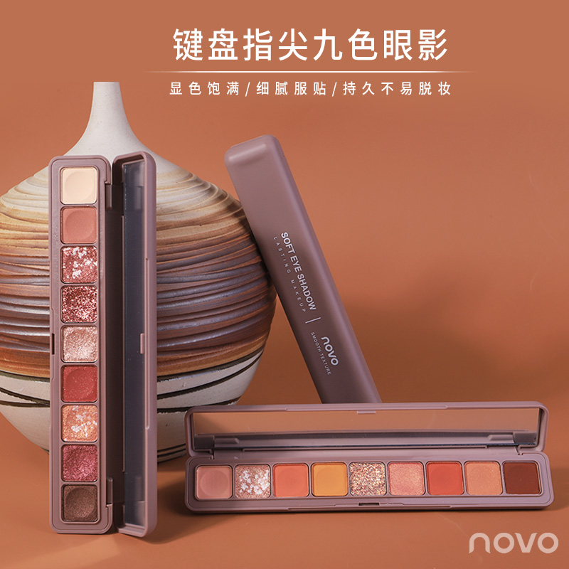 novo眼影盘ins超火闪粉超闪亮晶晶珠光哑光防水土豆泥抖音网红款-图0