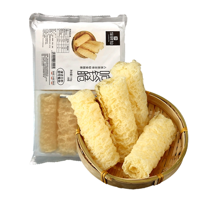 伴晓仙炸响铃卷三秒腐皮铃铃卷豆皮卷炸腐竹卷火锅食材超市30袋 虎窝淘