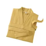 Летний тонкий хлопковый марлевый быстросохнущий банный халат, для салонов красоты