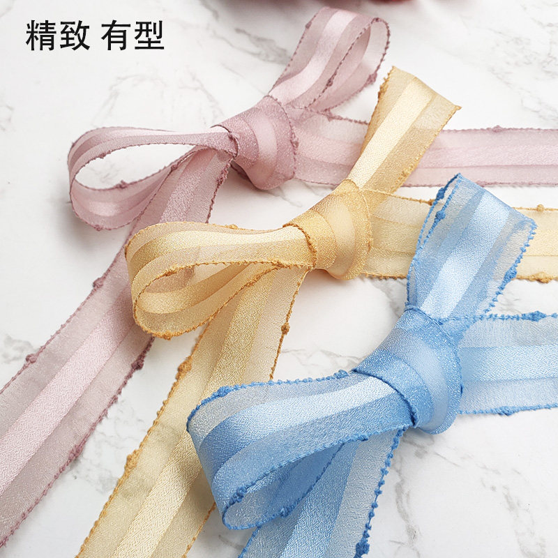 精美礼物鲜花丝带手工DIY发饰蝴蝶结材料烘焙蛋糕礼品盒装饰缎带_虎窝淘