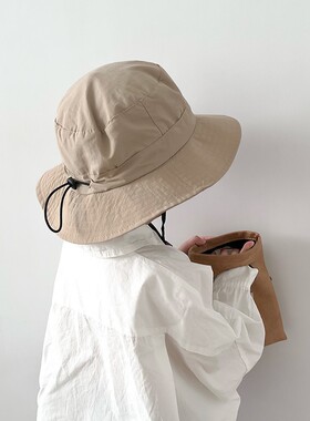 户外新款可折叠儿童渔夫帽子夏季薄款男童女童宝宝遮阳防晒太阳帽