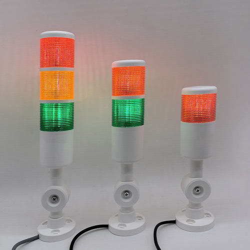 LED三3色警示灯信号塔灯机床报警灯PT50-3T-J常闪亮可折叠24V220V - 图2