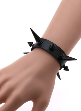 pu皮质手链个性夸张酒吧腕带手镯