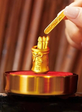 神仙财神爷上上签摇签罐整套办公桌面小摆件装饰招财健康爱情平安