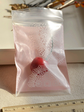 密封袋自封袋食品级粉色唯美小袋
