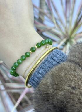 和田玉碧玉天然玉石手链