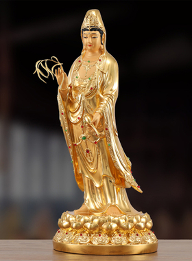 佛缘坊黄铜新中式佛堂西方三圣