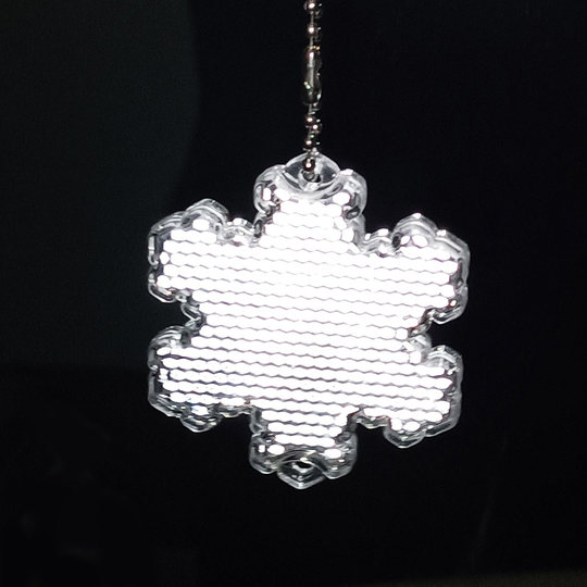 Señal de seguridad acrílica colgante reflectante por la noche