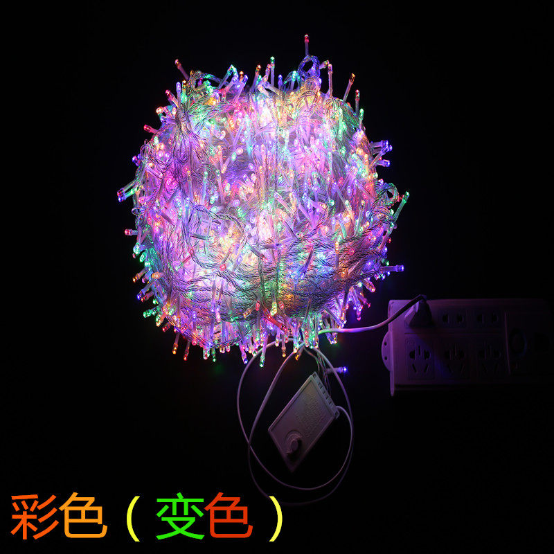 LED小彩灯闪灯串灯满天星户外防水新年过年春节装饰灯七彩变色灯_虎窝淘