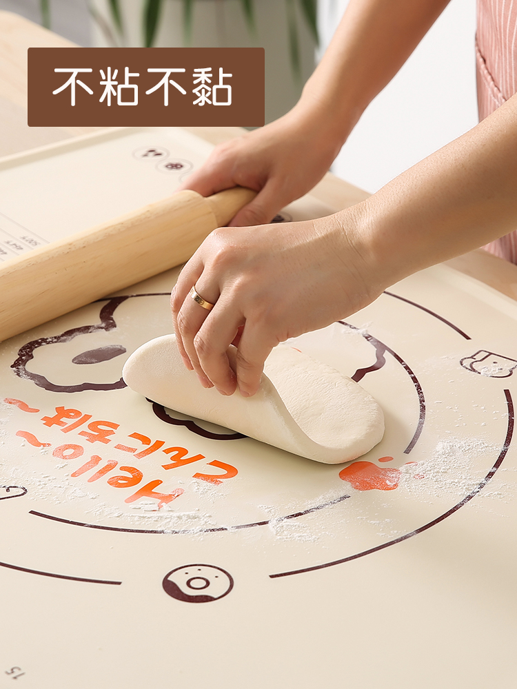 硅胶揉面垫食品级加厚面板家用和面烘焙案板防粘防滑擀面垫 - 图2